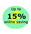 Buy online and save 15%